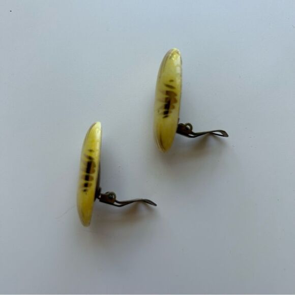 Vintage 80s 90s Era Clip on Earrings Made in Italy Costume Statement Jewelry - Picture 3 of 4